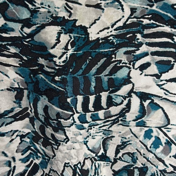 Liz Claiborne 90s Retro Faux Wrap Top XL, Side Ruching, Collar, 3/4 Sleeves EUC - Picture 8 of 8